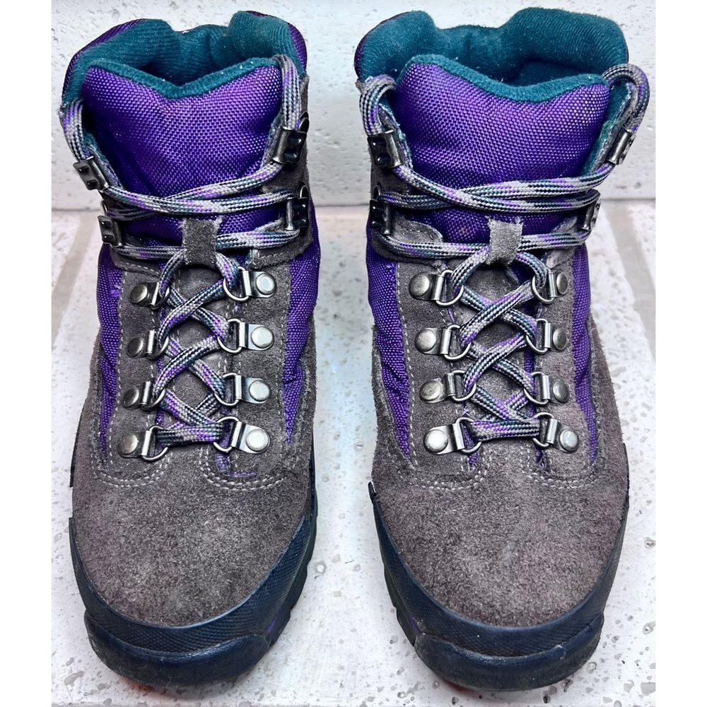 Timberland EUC Purple Brown Suede Hiking Desert Ankle Boots Size 7